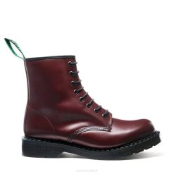 Femme 420d287solovair Bottine Derby Oxblood Haute Brillance à 8 œillets