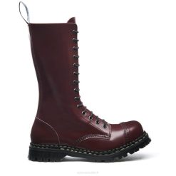Femme 420d331solovair Botte Derby à Bout En Acier Oxblood Hi-shine à 14 œillets