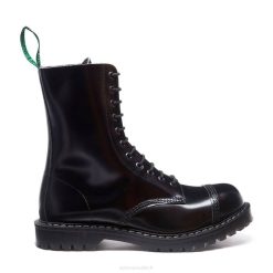 Femmes 420d281solovair Englander Bottine Derby Noire à Bout En Acier à 11 œillets