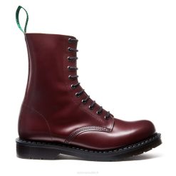 Hommes 420d124solovair Botte Derby Oxblood Haute Brillance à 11 œillets