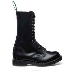 Hommes 420d132solovair Botte Derby Noire Brillante à 14 œillets